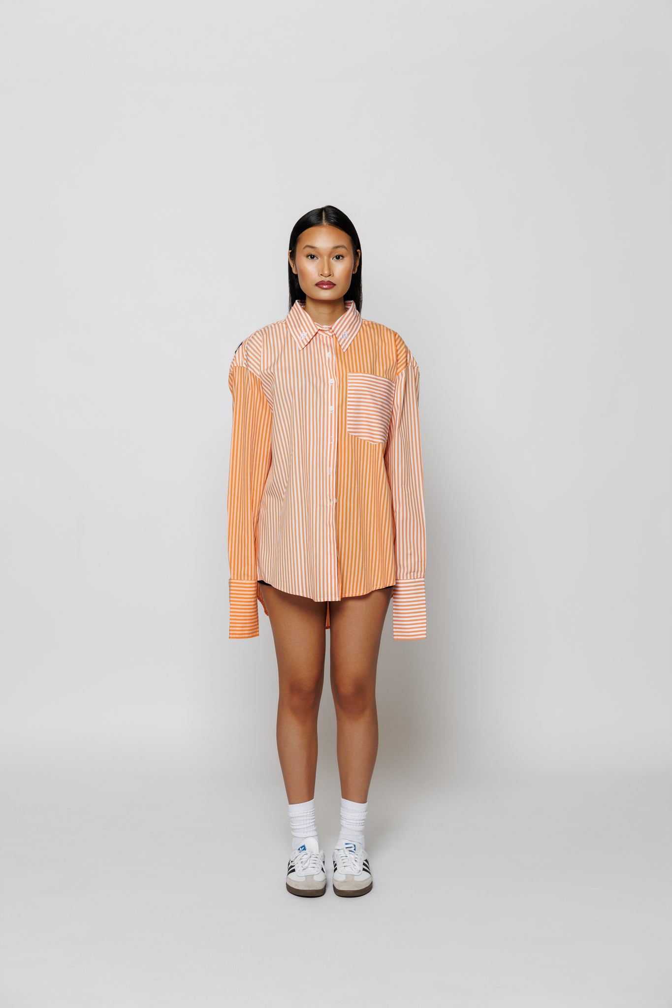 LEE VARSITY BUTTON DOWN -- ORANGE STRIPE