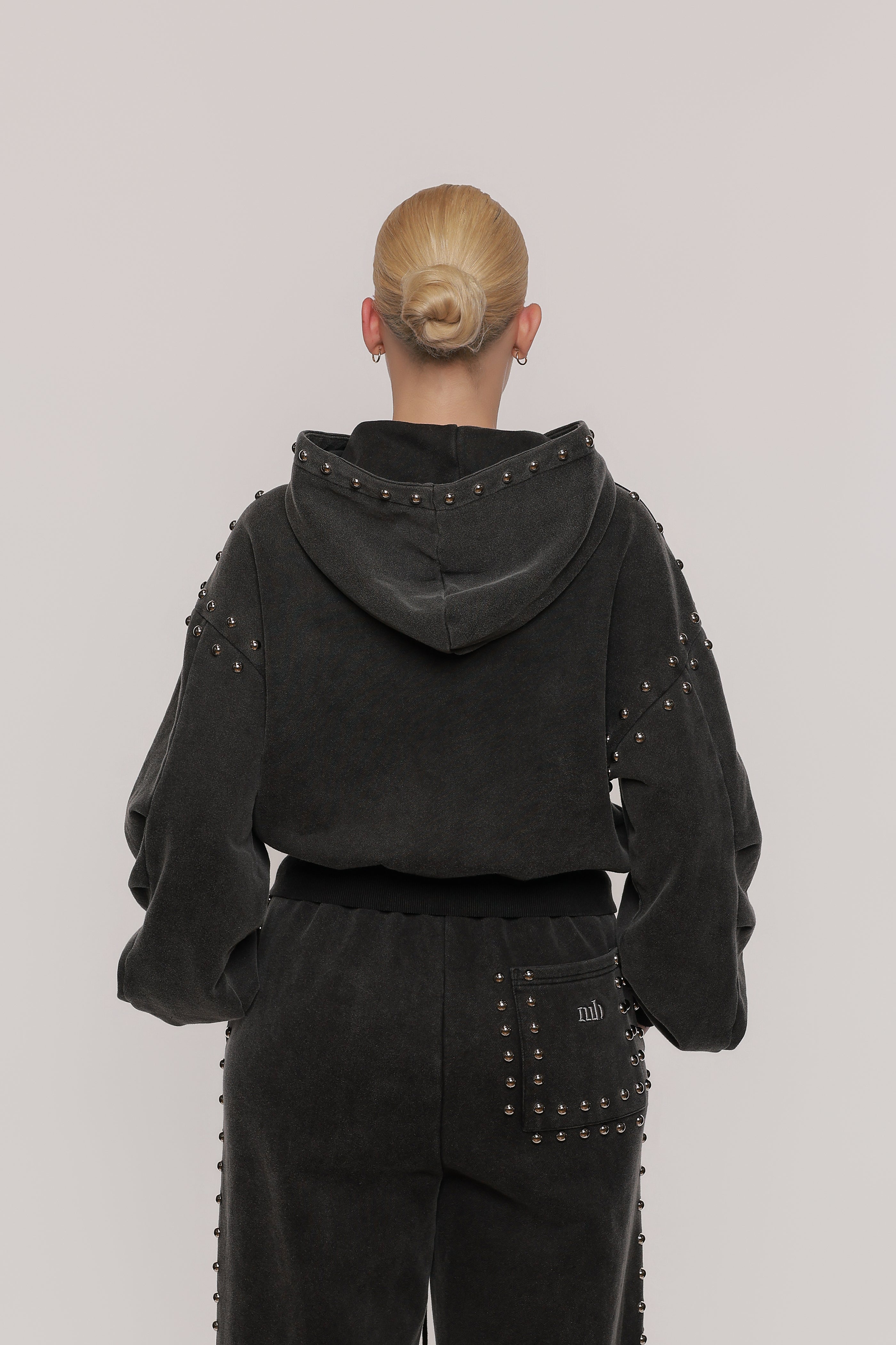 MARX STUDDED SWEAT JACKET -- BLACK – MUSE BRND